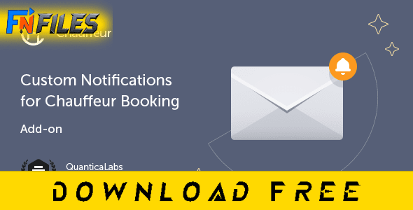 Free nulled Custom Notifications Add-on Chauffeur Taxi Booking System WP plugin for personalized emails - complete free theme download for taxi services.