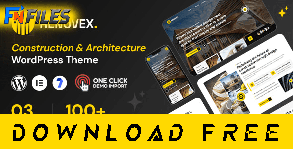 Free download Renovex - Construction & Architecture WordPress Theme [Free Nulled WP Theme]
